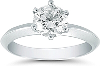 1.24ct Platinum Solitaire Diamond Engagement Ring (GIA F/VS2)