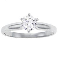 1/2ct Platinum Solitaire Diamond Engagement Ring (GIA H/VS2)