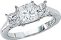 1.39ct GIA F/VS2 Princess Cut Platinum Diamond Engagement Ring