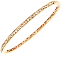 1.43ct 18k Rose Gold Pave Bangle Bracelet