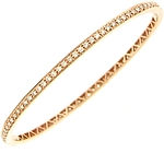 1.43ct 18k Rose Gold Pave Bangle Bracelet