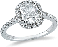 1.44ct Cushion GIA F SI2 Diamond Engagement Ring