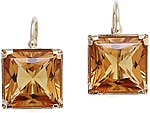 14k Gold Citrine Earrings