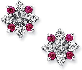 Ruby earring jackets Clearance
