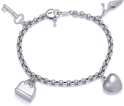 White Gold Bracelets Charms For White Gold Bracelets Charms For