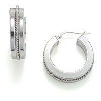 14k White Gold Hoop Earrings
