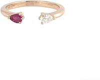 18k Rose Gold Diamond & Ruby Ring