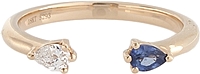18k Rose Gold Diamond & Sapphire Ring