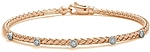18k Rose Gold Diamond Bangle Bracelet