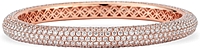18K Rose Gold Pave Diamond Bangle- 16.40ct TW