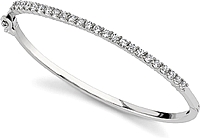 18k White Gold Diamond Bangle - 1.75ct