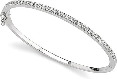 diamond bangle bracelet. 18k White Gold Diamond Bangle