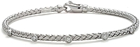 18k White Gold Diamond Bangle Bracelet