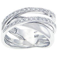 18k White Gold Diamond Pave Band