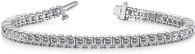 1/2 CARAT T. W. DIAMOND 14KT GOLD-PLATED TENNIS BRACELET, 7.5-INCH 1/2 CARAT T. W. DIAMOND 14KT GOLD-PLATED TENNIS BRACELET, 7.5-INCH