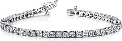 BUY.COM - DIAMOND BRACELET - 10K WHITE GOLD TENNIS BRACELET (1 CT)