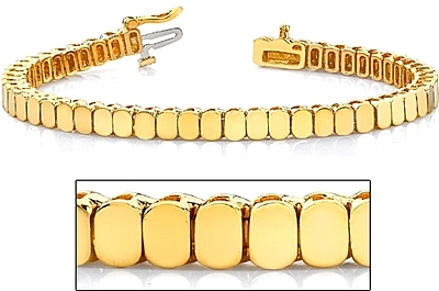 18k Yellow Gold Oval Link gold link bracelet. 18k Yellow Gold Oval Link