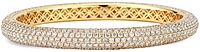 18K Yellow Gold Pave Bangle- 16.40ct TW