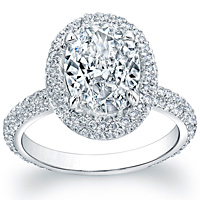 2.01ct Oval Diamond (GIA G/VS2) in Platinum Micro-pave Setting