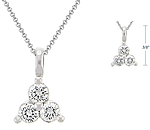 .24ct 18k White Gold Diamond Pendant