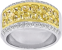 2.51ct Fancy Yellow Diamond Band 	