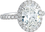 3.15ct Oval GIA H SI1 Diamond Engagement Ring