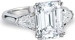 3.31ct Emerald Cut GIA E SI1 Diamond Engagement Ring