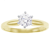 3/4ct 18k Gold Solitaire Diamond Engagement Ring (GIA I/SI1)