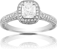 .71ct Cushion GIA G/SI1 Henri Daussi Diamond Engagement Ring