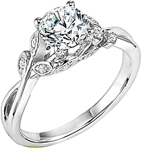 Art Carved "Corinne" Diamond Engagement Ring