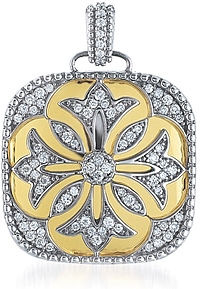 Chad Allison 18K & Sterling Silver Diamond Pendant