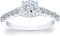 Common-Prong Round Brilliant Diamond Engagement Ring- 1/2ct tw