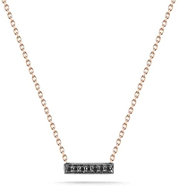 Dana Rebecca 'Sylvie Rose' Black Diamond Bar Necklace
