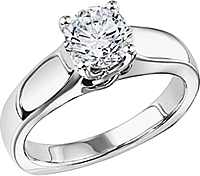 Diana Solitaire Setting with Wide Band