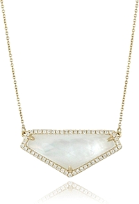 Doves Mother of Pearl & Diamond Necklace