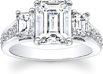 3 stone diamond rings equal size