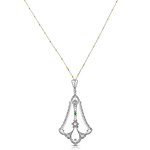 Estate Diamond & Crystal Pendant