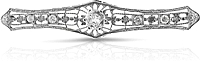 Estate Diamond Bar Pin