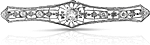 Estate Diamond Bar Pin