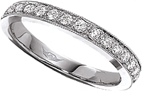 FlyerFit Thin Pave Diamond Band