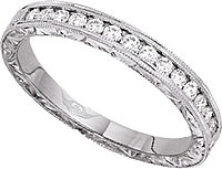 FlyerFit Vintage Channel-set Round Brilliant Diamond Band