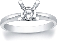 Four-Prong Solitaire Basket Engagement Ring (2mm)