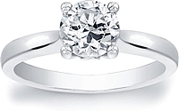 Four-Prong Solitaire Engagement Ring with 'Surprise' Diamond