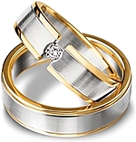 Shown here in 18k white gold and yellow gold with and without a single diamond.