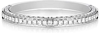Henri Daussi 3 Row Pave Diamond Band