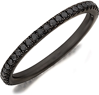 Henri Daussi Black Diamond Pave Band