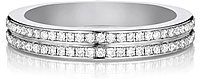 Henri Daussi Double Row Pave Diamond Band