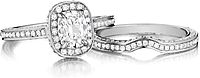 Henri Daussi Fitted Pave Diamond Band