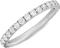 Henri Daussi Round Brilliant Cut Diamond Wedding Band