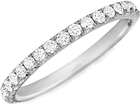 Henri Daussi Round Brilliant Cut Diamond Wedding Band